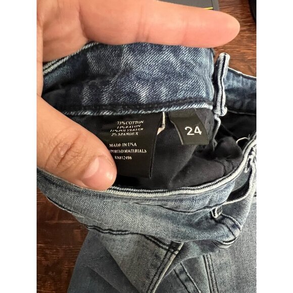 Parker Smith Twisted Seam Cropped Skinny Jeans in Ocean Side Size 24 - Picture 7 of 11